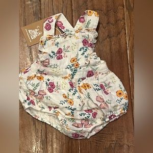 Angel dear romper dreamy meadow floral. NWT 3-6 months